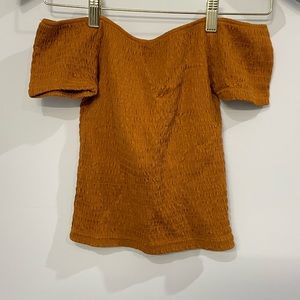 American Rag smocked off the shoulder top